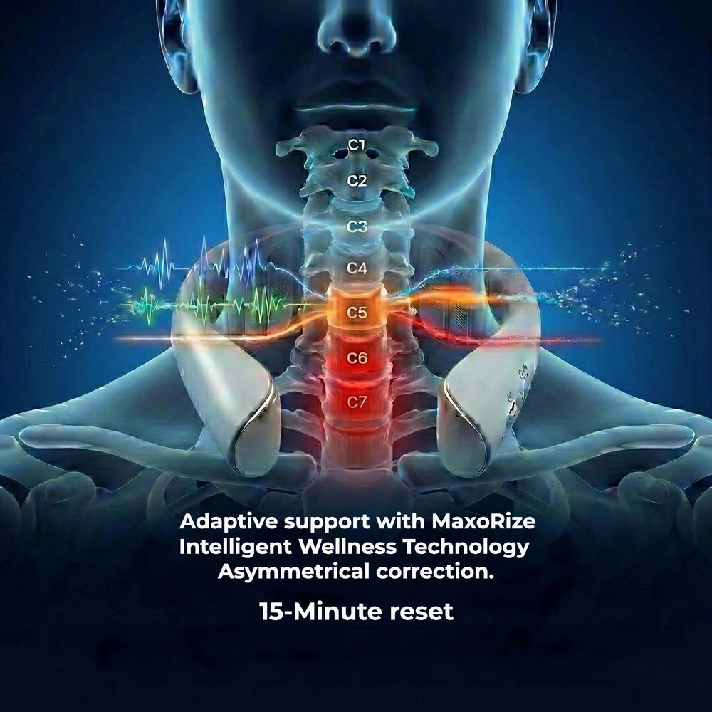 MaxoRize cervical spine C1-C7 adaptive support technology